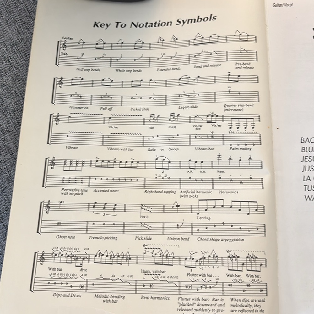 ZZ TOP VOLUME 1 GUITAR TAB  COMPLETE SOLOS CLASSIC VOCAL TUSH LOVE AFFAIR & MORE - Picture 5 of 6